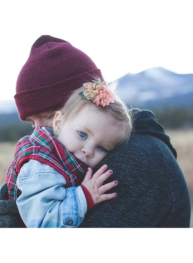 KASTWAVE Flower Hair Clip Set For Baby Girls 6Pcs Delicate Floral Barrettes Hair Care Hair Bands Accessories Bows Hemming Clip For Newborn Infant Baby Toddles Teen Girl Gifts (Six Flower Style) - Image 3