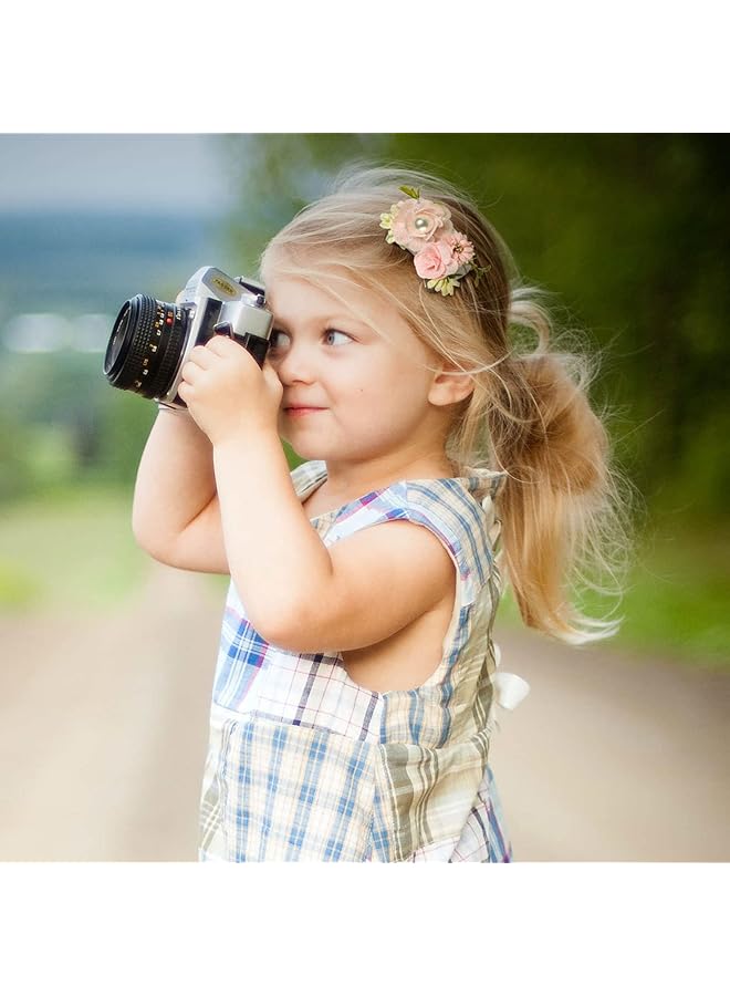 KASTWAVE Flower Hair Clip Set For Baby Girls 6Pcs Delicate Floral Barrettes Hair Care Hair Bands Accessories Bows Hemming Clip For Newborn Infant Baby Toddles Teen Girl Gifts (Six Flower Style) - Image 4