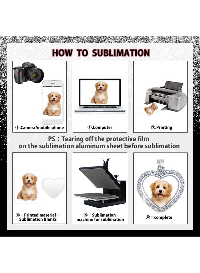 Junkin 24 Pcs Sublimation Rhinestone Trays Pendant Set Including 6 Double Sided Blank Rhinestone Bezel Trays 6 Pcs Thick Chains With 12 Sublimation Discs For Making (Gold Silver Rose Gold) - Image 4