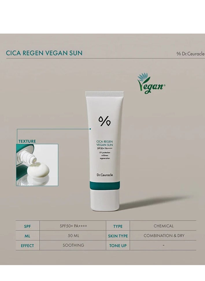 Dr. Ceuracle Cica Regen Vegan Sun SPF50 50ml