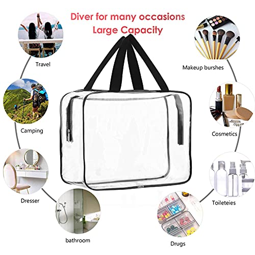 TULMAN 5 Pack Small Transparent Cosmetic Bag – PVC Travel Toiletry & Makeup Organizer, Handbag & Kids Toy Storage, Travel Organizer for Toiletries, Cosmetics & Toys – 30x22x8 CM - Image 5