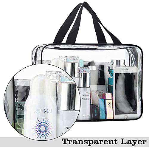 TULMAN 5 Pack Small Transparent Cosmetic Bag – PVC Travel Toiletry & Makeup Organizer, Handbag & Kids Toy Storage, Travel Organizer for Toiletries, Cosmetics & Toys – 30x22x8 CM - Image 4