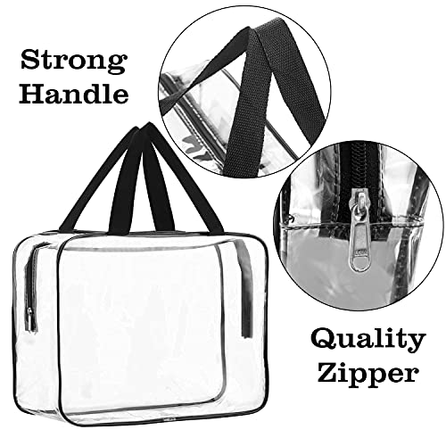 TULMAN 5 Pack Small Transparent Cosmetic Bag – PVC Travel Toiletry & Makeup Organizer, Handbag & Kids Toy Storage, Travel Organizer for Toiletries, Cosmetics & Toys – 30x22x8 CM - Image 3