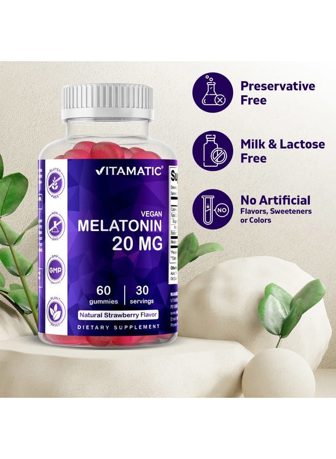 Vitamatic جواهر الميلاتونين 20 ملغ للبالغين، 30 حصة - 60 قطعة - مكمل غير مسبب للإدمان (عبوة من 2) - Image 4