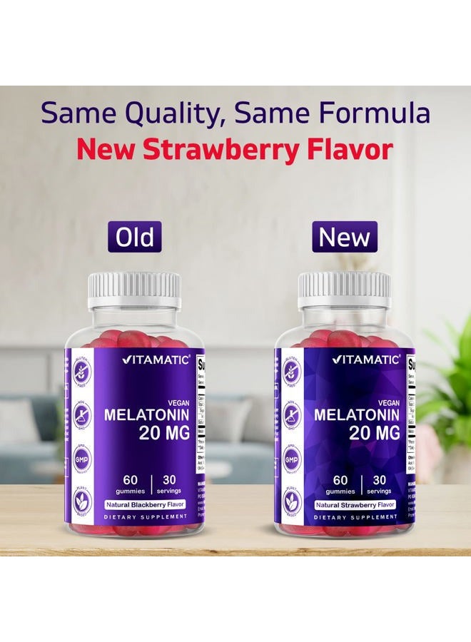 Vitamatic جواهر الميلاتونين 20 ملغ للبالغين، 30 حصة - 60 قطعة - مكمل غير مسبب للإدمان (عبوة من 2) - Image 2