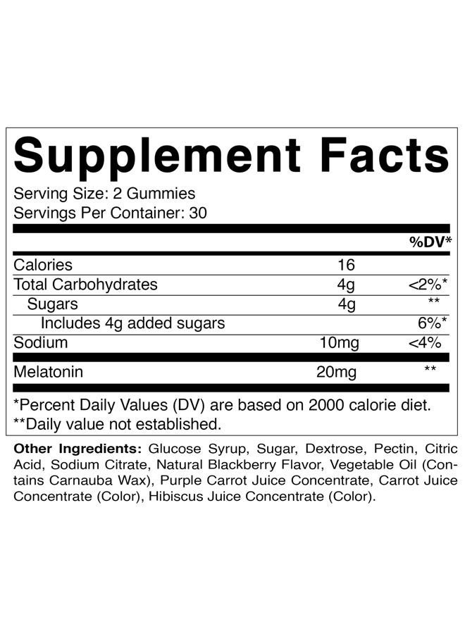 Vitamatic جواهر الميلاتونين 20 ملغ للبالغين، 30 حصة - 60 قطعة - مكمل غير مسبب للإدمان (عبوة من 2) - Image 3