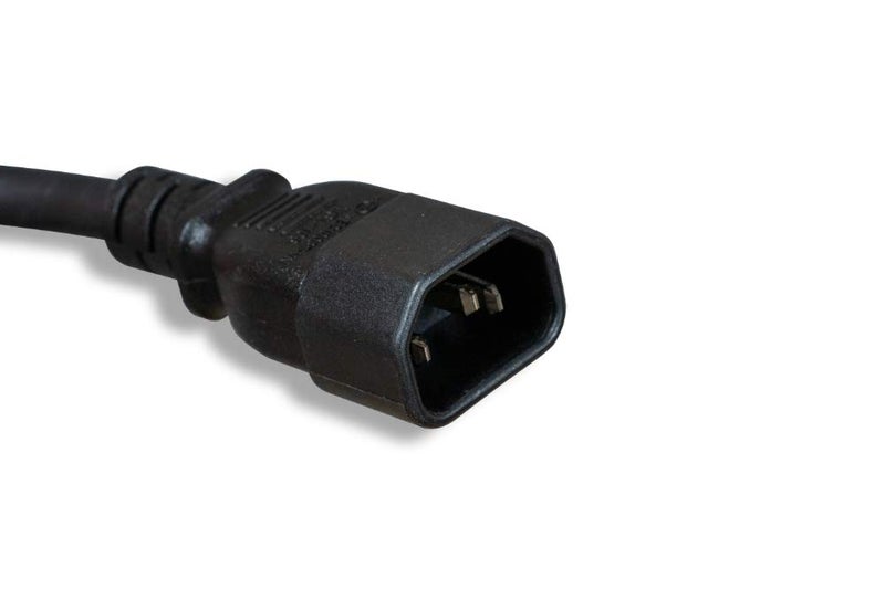 Cablelera AC Power Cord Extension, IEC320 C14 to IEC320 C19, 6', 14AWG, 15A, 250V(ZWACDFAN-06), Black - Image 4