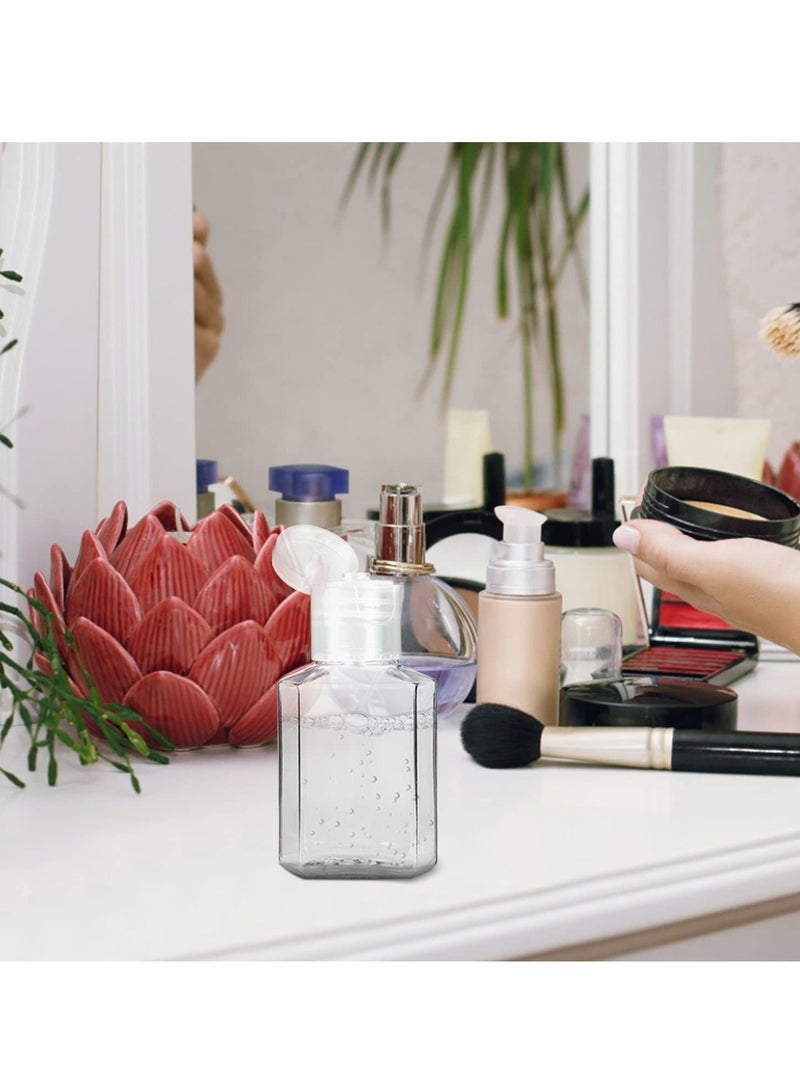 Portable Clear Plastic Bottles with Flip Cap for Hand Sanitizer and Toiletries, Refillable and Squeezable Travel Containers - Image 4