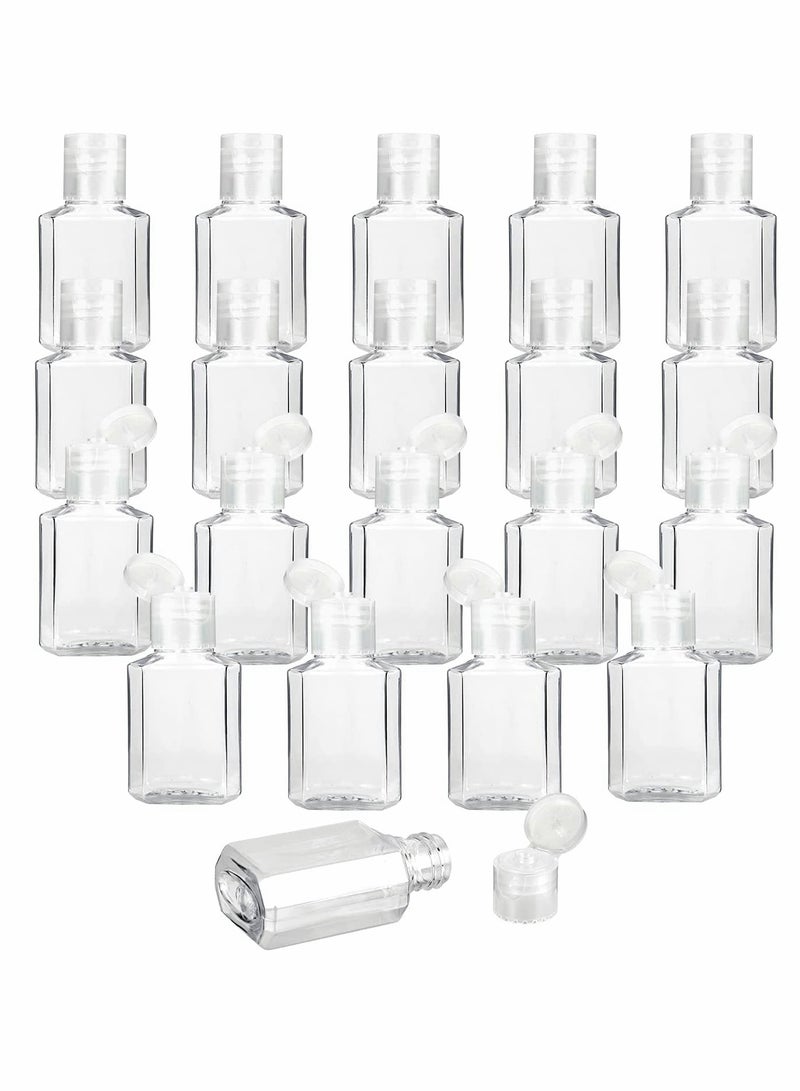 Portable Clear Plastic Bottles with Flip Cap for Hand Sanitizer and Toiletries, Refillable and Squeezable Travel Containers - Image 1