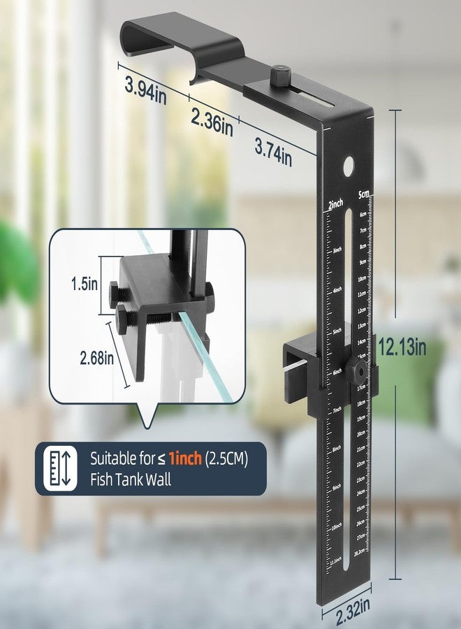 هايغر حامل مشبك إضاءة حوض السمك من هيجر (لطراز HG-957)، قطعتان، قاعدة/حامل/قوس/قاعدة/مثبت إضاءة حوض السمك - Image 3