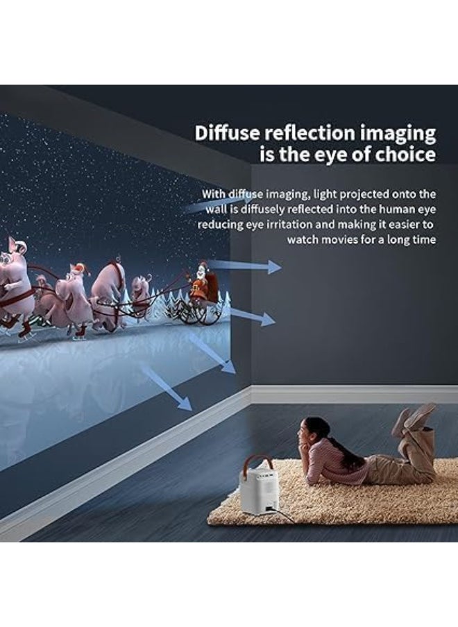 Umiio - Umiio Q2 Android HDMI Video Laser Projector 5G WiFi Android , Bluetooth, FHD Resolution, 5M Projection Distance, Portable Outdoor Movie Projector for Home Cinema, Parties, and More - Image 1