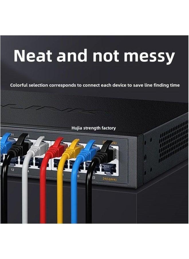 Generic Pure Copper Network Cable Household Super 66 Gigabit Computer 55 Router 10 Broadband Finished High-speed 15 Meters-Color:Category 6 Red Over Fuluke Oxygen-free Copper-Line Length:0.6m  - Image 3