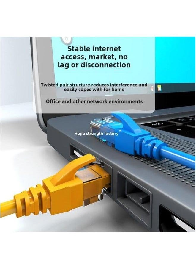 Generic Pure Copper Network Cable Household Super 66 Gigabit Computer 55 Router 10 Broadband Finished High-speed 15 Meters-Color:Category 6 Red Over Fuluke Oxygen-free Copper-Line Length:0.6m  - Image 4