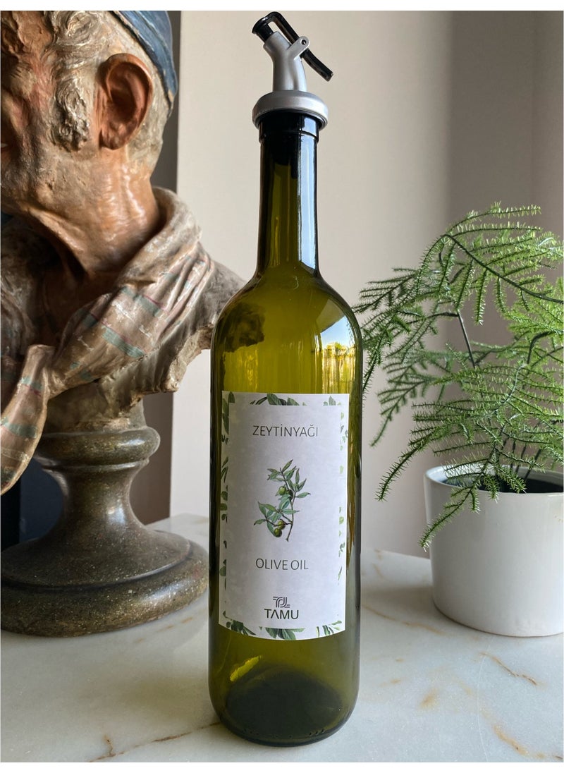 Tamu 750 ml Glass Olive Oil Bottle Drip-Free Oil Pot Oil Bowl 1 Piece 