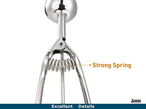 Solula-Stainless-Large-Cupcake-Scoop, Cupcake Muffin Batter Dispenser, Ice Cream Cupcake Muffin Batter Scoop, Food-grade 18/8 Stainless Steel, Size 12 - Image 5