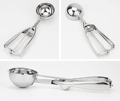 Solula-Stainless-Large-Cupcake-Scoop, Cupcake Muffin Batter Dispenser, Ice Cream Cupcake Muffin Batter Scoop, Food-grade 18/8 Stainless Steel, Size 12 - Image 2