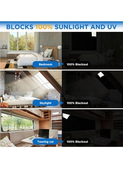 YIM-VIBEHAUS Portable Blackout Curtains (400X145cm), DIY Blackout Blinds with Cutter Knife, Velcro, Ruler and Marker, No Drill Easy Stick on Window, 100% Black Out Curtain for Bedroom, Travel, Baby Nursery, Office  - Image 5