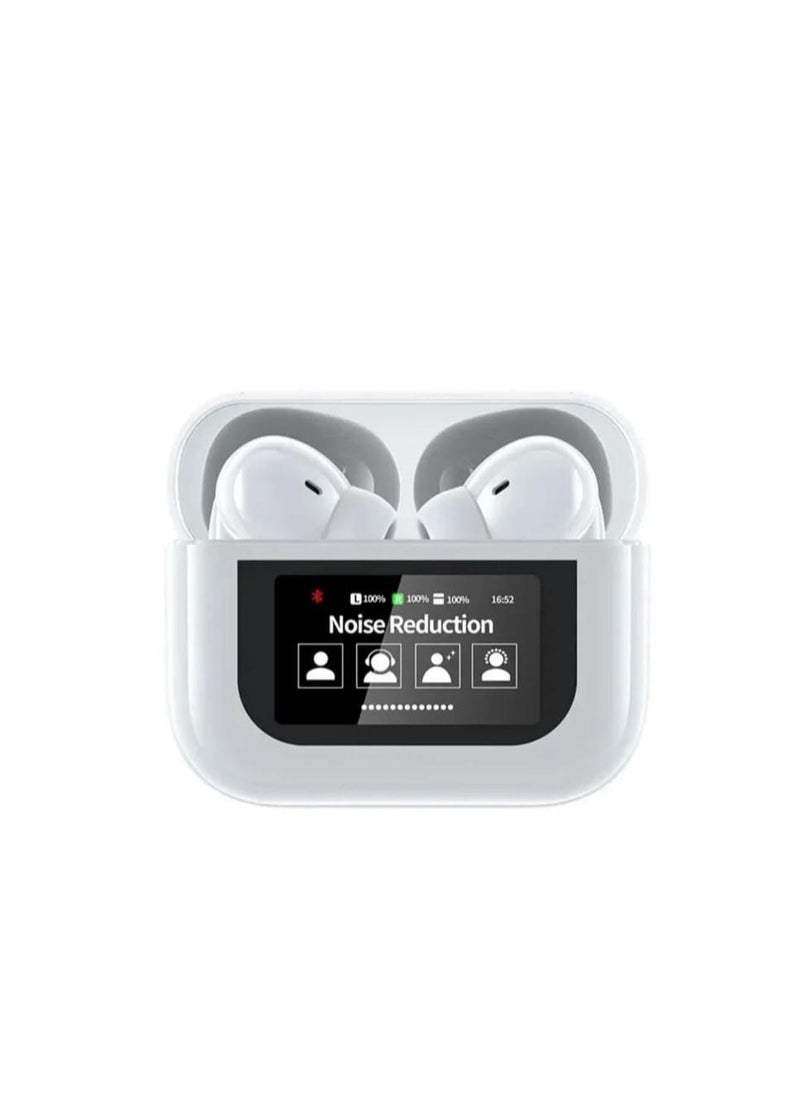 Generic Wireless ANC/ENC EarPods with Touch Display (White)  - Image 2