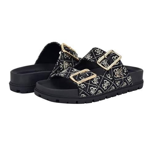 Guess Women's Fasten Sandal, Dark BlueDenim/White Logo 400, 6 - Image 2