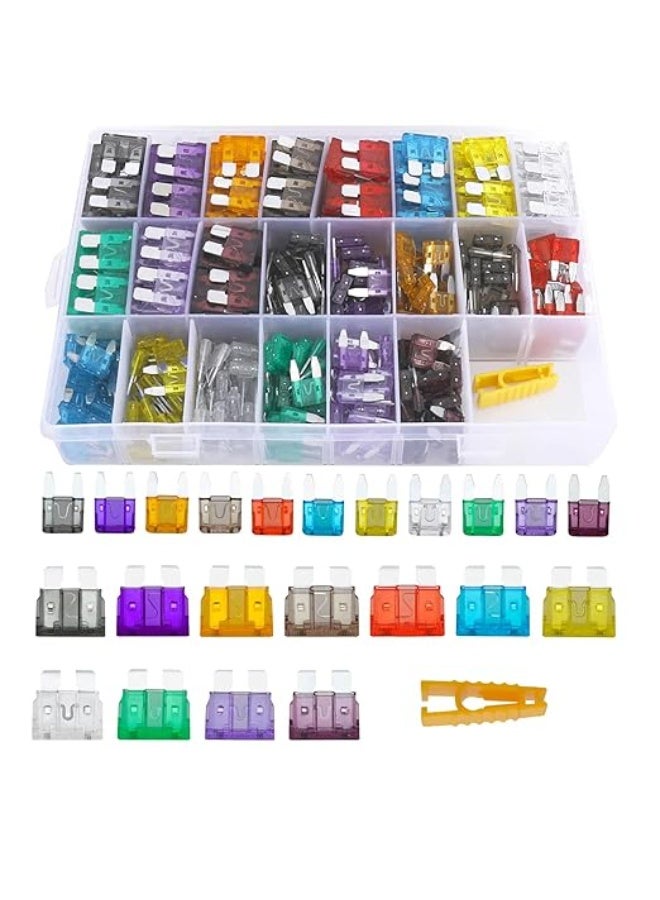 Lynacz Original Car Fuse Assortment Kit, 264 Small Blade Fuses Automotive + 220 Medium Auto Fuses + 1 Fuse Puller for Car/SUV/RV/Boat/Truck(2Amp 3A 5A 7.5A 10A 15A 20A 25A 30A 35A 40A) 485Pcs - Image 1