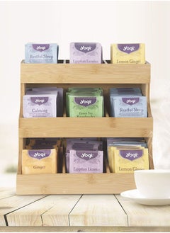 DUNISO Bamboo Tea Bag Storage Holder, multifunctional 3 layer vertical tea bag rack, stackable tea bag containers, beverage storage rack, suitable for counter，cabinets and kitchens, 27 * 17 * 23.5cm  - Image 5