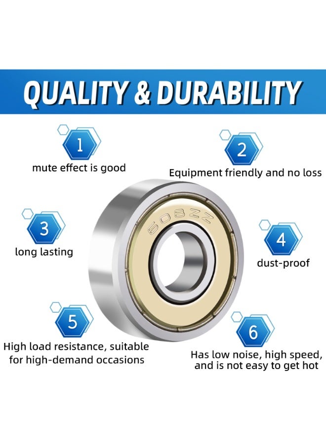 NajmStyle 608zz ball bearing, Longboard Roller Skate Bearing, for skateboards, scooters, inline skates - Image 2