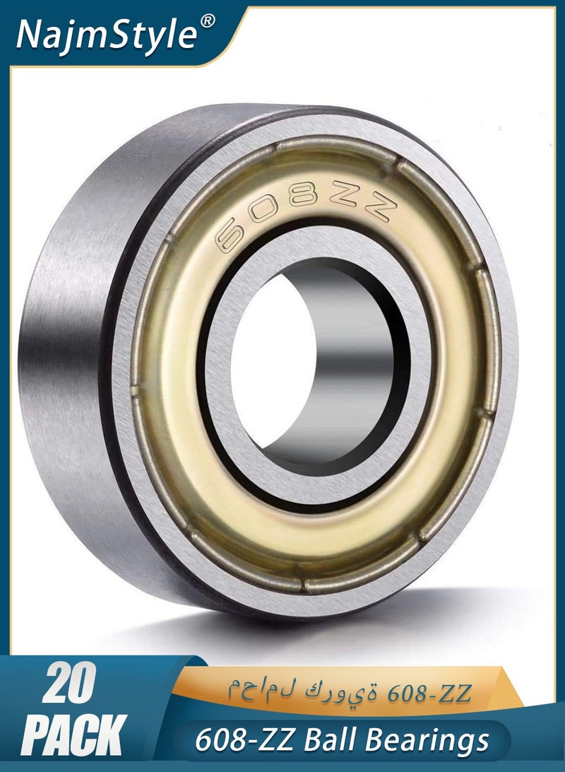 NajmStyle 608zz ball bearing, Longboard Roller Skate Bearing, for skateboards, scooters, inline skates - Image 1