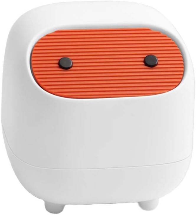 klarakoCreative Mini Cute Waste Bin Desktop Trash Can for Office Desktop Coffee Table Kitchen Small Garbage Can klarakoWhite - Image 1