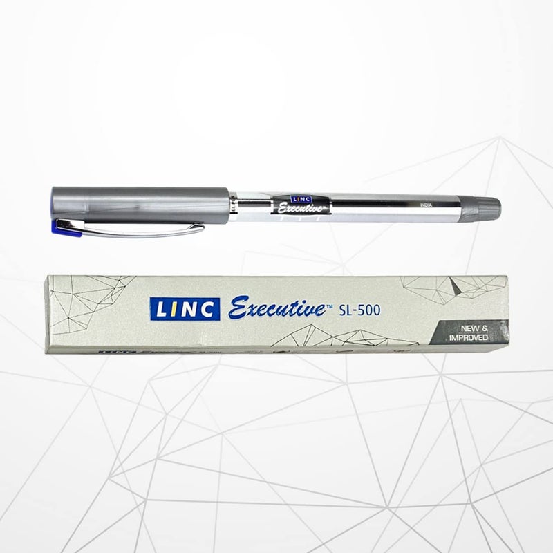 linc 0.55mm Executive SL-500 Gel Pen | Blue Ink | Pack of 10 - Image 2