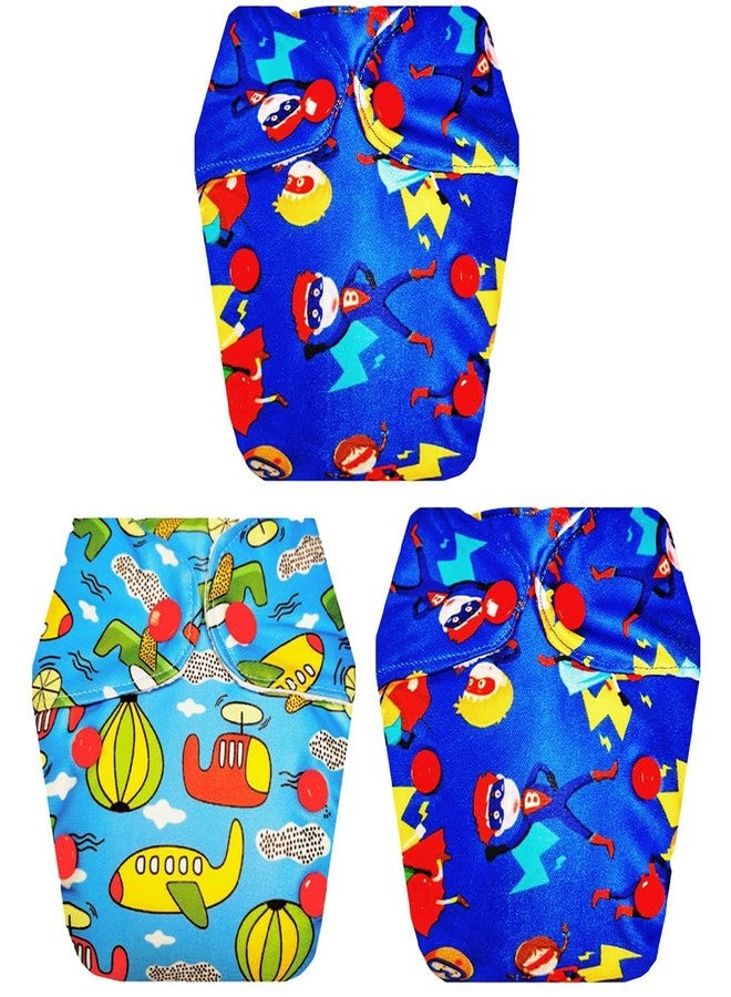 حفاضات قماشية فاخرة من دمبلدو للأطفال حديثي الولادة مع حشوة داخلية مدمجة (عبوة من 3 قطع) | ملائمة محكمة | وسادة ماصة من 6 طبقات | سريعة الجفاف | مناسبة للارتداء طوال اليوم | من 0 إلى 4 أشهر | للجنسين - Image 1