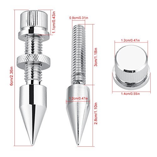 ZERONE أطراف مكبر الصوت، 4 قطع من النحاس المطلي بالكروم مع ارتفاع قابل للتعديل مع وسادات قاعدة لعزل الاهتزازات وصوت نقي لمكبرات الصوت HiFi وأنظمة الصوت القائمة على الأرض - Image 4