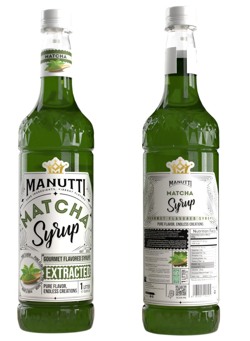 Manutti Matcha Syrup 1 Liters - Image 2