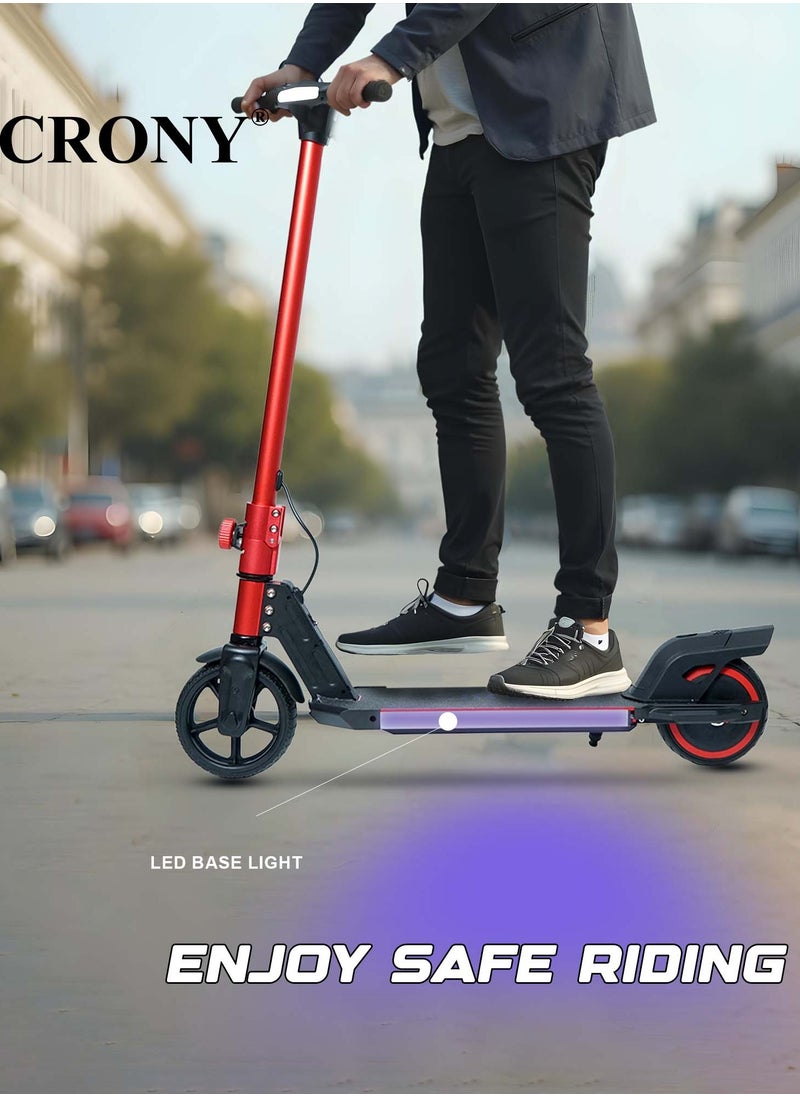 Crony S32 Children's Electric Scooter – 130W Motor, 10-16KM/H Speed, 21V/2.5AH Battery, 5-8KM Range, Foldable & Portable, Aluminum Alloy Frame, LED Display & Lights, Foot Brake, Safe Electric Scooter for Kids, Teens, and Young Riders, Easy-to-Use E-Scooter for Beginners, Eco-Friendly Battery-Powered Ride for Children, Lightweight Kids Motorized Scooter, Electric Kick Scooter for Toddlers, Small & Kid-Friendly E-Scooter, 100KG Max Load, LED Light Base, Safe Braking System, Ideal for Short Commutes, Charging Time 2-3 Hours, Compact Design for Easy Storage, Easy Folding Mechanism, Durable and Sturdy Frame,Perfect Scooter for Outdoor Adventures, Youth Electric Rideable, Portable Electric Scooter with Safety Features, Ideal for Kids Who Want to Explore, Fun and Practical Scooter for Family Rides, Suitable for Youth Riders, Electric Scooter with Speed Control for Safe Riding, Perfect Gift for Kids and Teens，Red  - Image 5