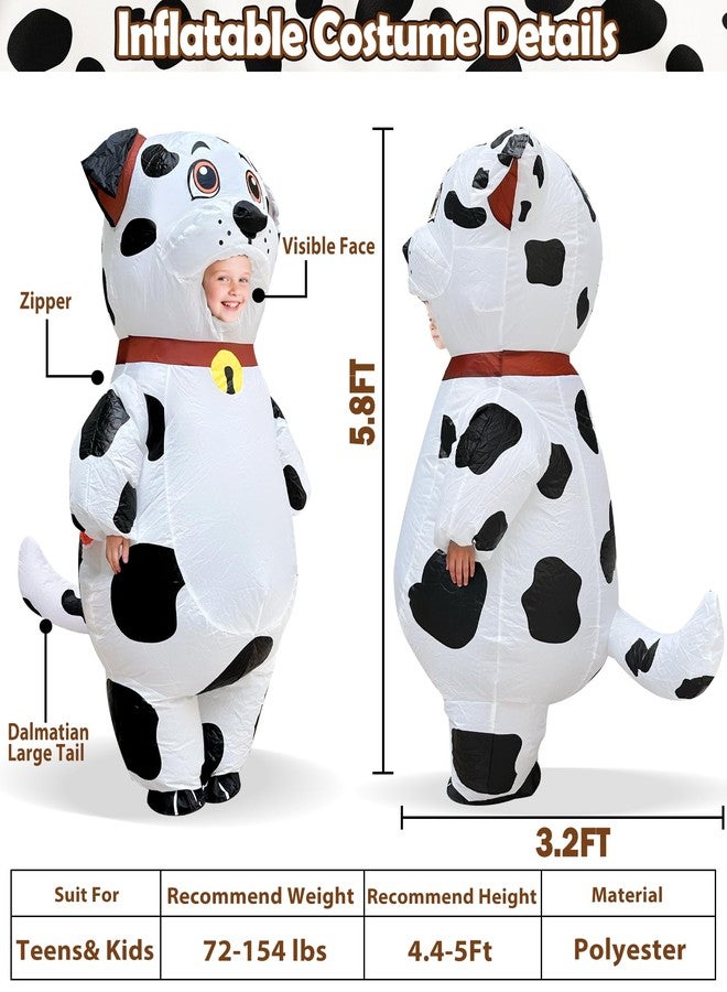 Camlinbo Halloween Inflatable Dalmatian Costume for Kids, Full Body Blow Up Animal Dog Costumes for Halloween Cosplay Party - Image 2
