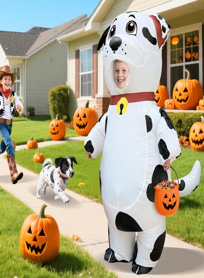 Camlinbo Halloween Inflatable Dalmatian Costume for Kids, Full Body Blow Up Animal Dog Costumes for Halloween Cosplay Party - Image 5