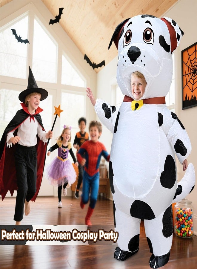 Camlinbo Halloween Inflatable Dalmatian Costume for Kids, Full Body Blow Up Animal Dog Costumes for Halloween Cosplay Party - Image 4