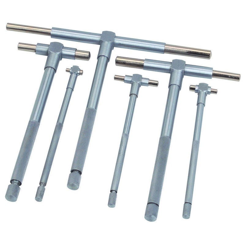 HFS(R) Telescoping Gauge Set Precision T-Bore Hole Gauges with Pouch 5/16" - 6" Range 6pcs - Image 2
