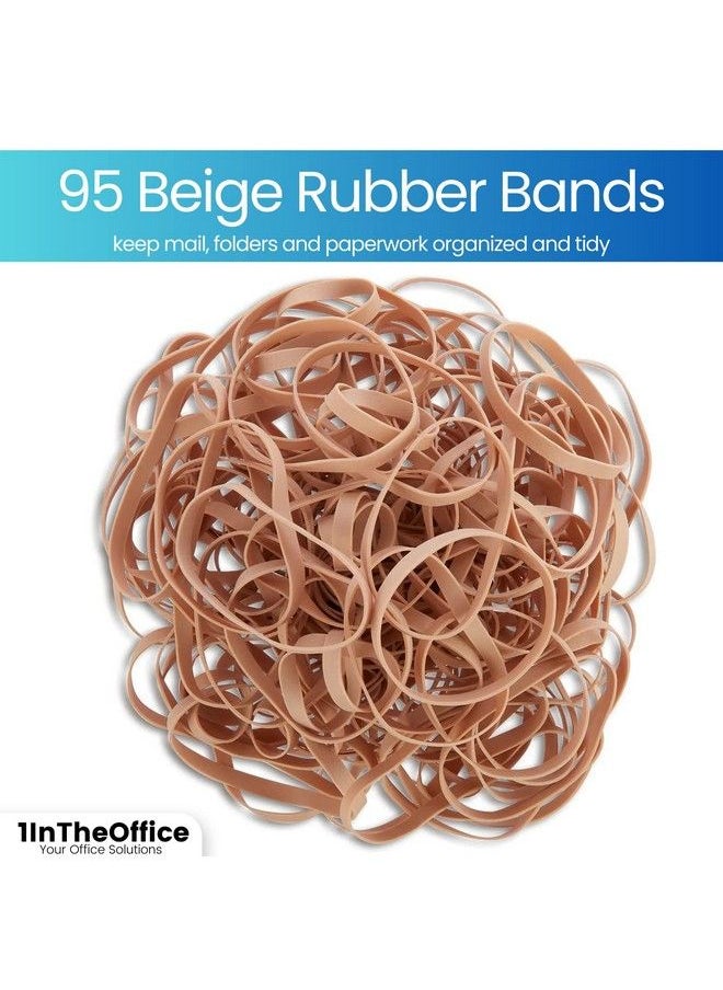 1InTheOffice Rubber Band Size 64 Rubber Bands 64 Thick Rubber Bands Heavy Duty Rubber Bands Beige Size 64 95 Pack  - Image 4