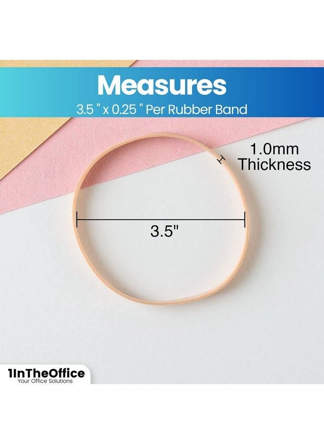 1InTheOffice Rubber Band Size 64 Rubber Bands 64 Thick Rubber Bands Heavy Duty Rubber Bands Beige Size 64 95 Pack  - Image 5