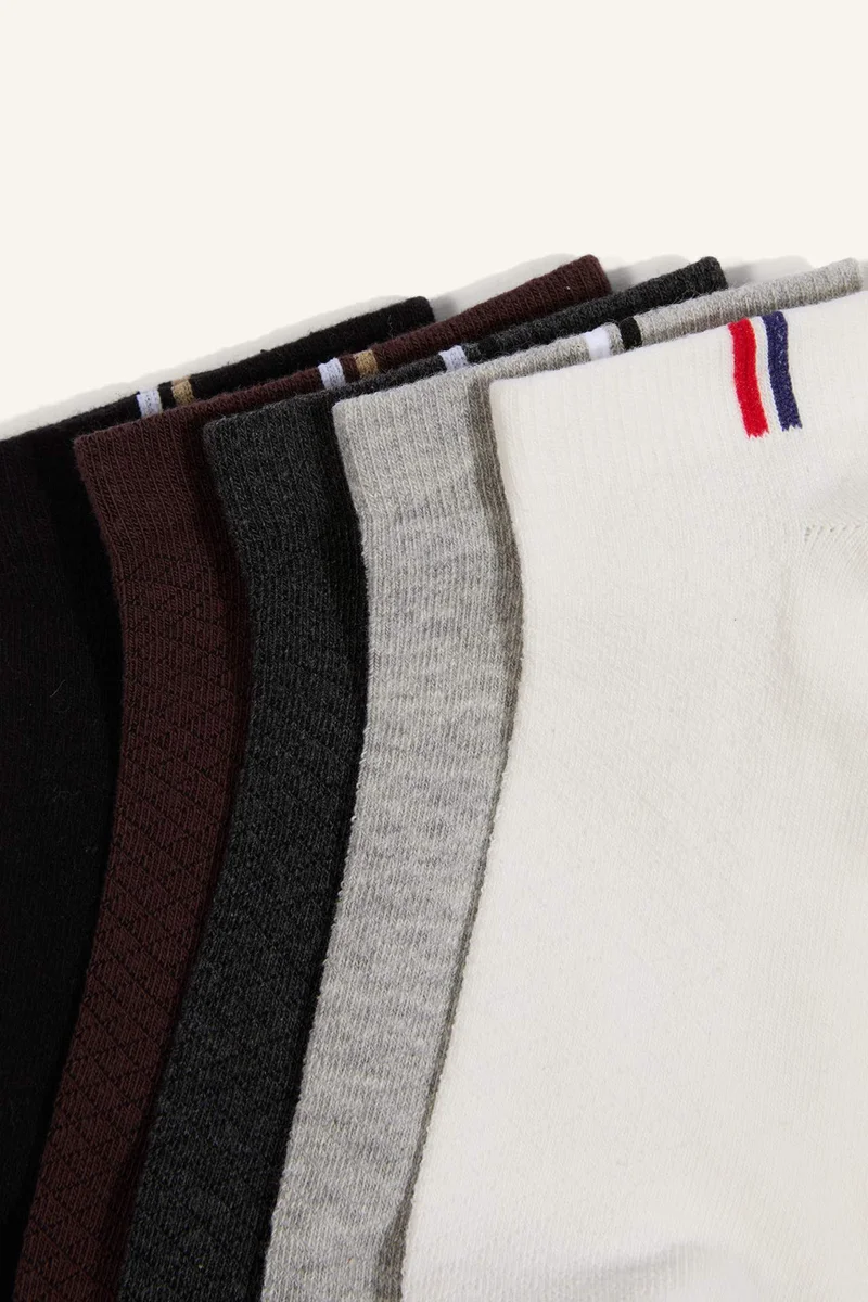 Defacto  Man 5 Piece Cotton Ankle Socks for Men | Best Price UAE