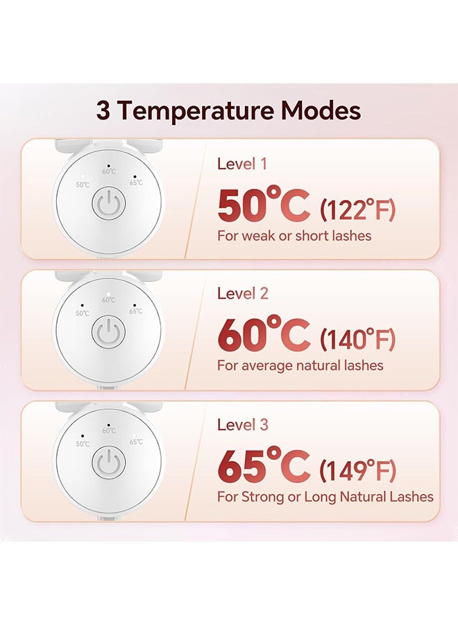 general Heated Eyelash Curlers with 3 Heating Modes, C-Shaped Natural Curling, 24 Hours Long Lasting, Rechargeable Electric Eyelash Curler with Type-C, Anti-Burn Mini Lash Curler, Gift for Women Girls, White - Image 4