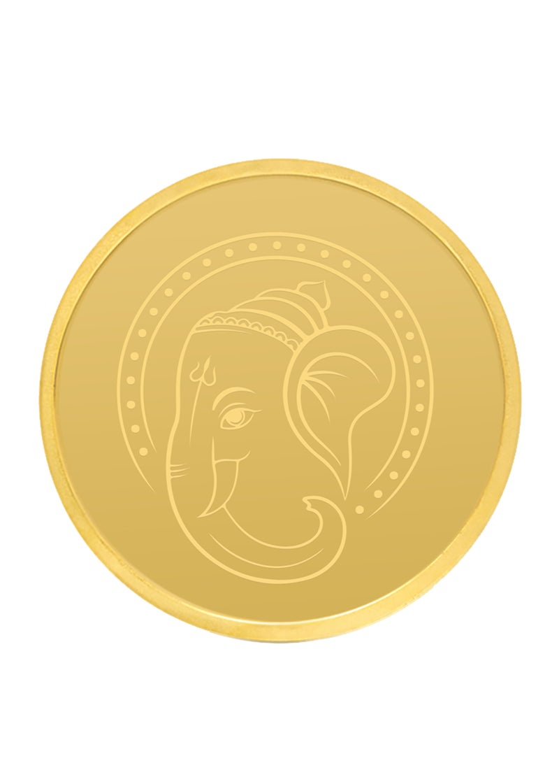 RG REFINERY Rafmoh Bullion 2 Gram 24k Gold Coin with Ganesh Design - 2 Grams Gold Coin 24KT 999.9 Purity - Image 2
