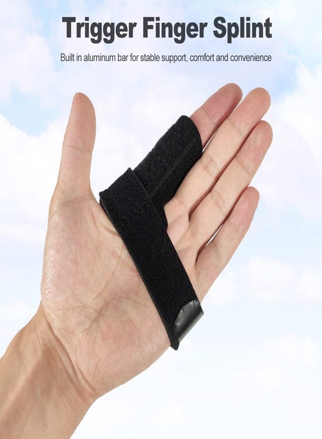 Denpetec Trigger Finger Splint, Lightweight Durable, Non Slip Adjustable Strap, for Thumb, Index, Middle, Ring, Little Finger, Finger Pain Relief and Sport Injuries(Black) - Image 5