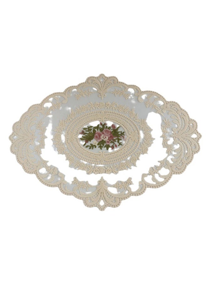 Retro French Style Lace Placemats Fashionable Embroidered Cup Mat vase mat - Image 1
