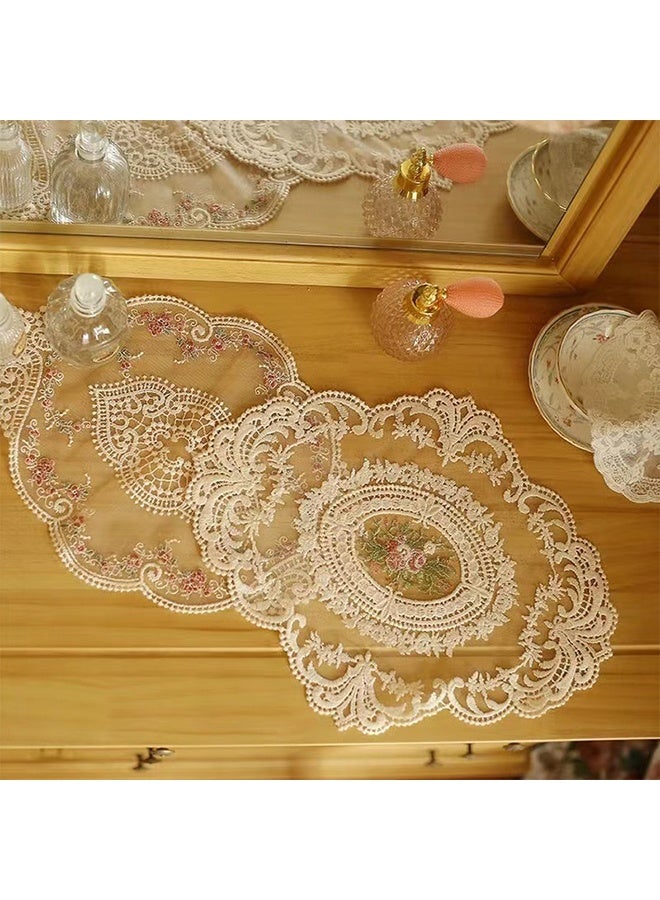 Retro French Style Lace Placemats Fashionable Embroidered Cup Mat vase mat - Image 2