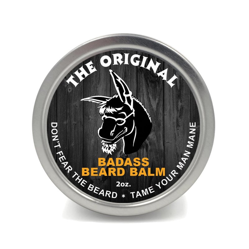 Badass Beard Care Beard Balm for Men - The Original Scent, 2 Ounce - All Natural Ingredients, Soften Hair, Hydrate Skin to Get Rid of Itch and Dandruff, Promote Healthy Growth - Image 1