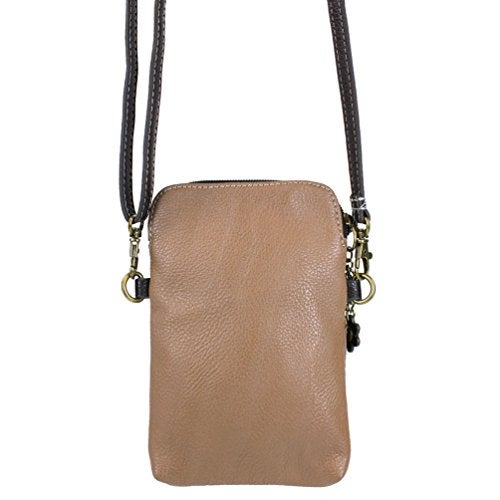 CHALA Cat Collection Cell Phone Crossbody Purse-Women PU Leather/Canvas Multicolor Handbag with Adjustable Strap - LaZzy Cat - brown - Image 4