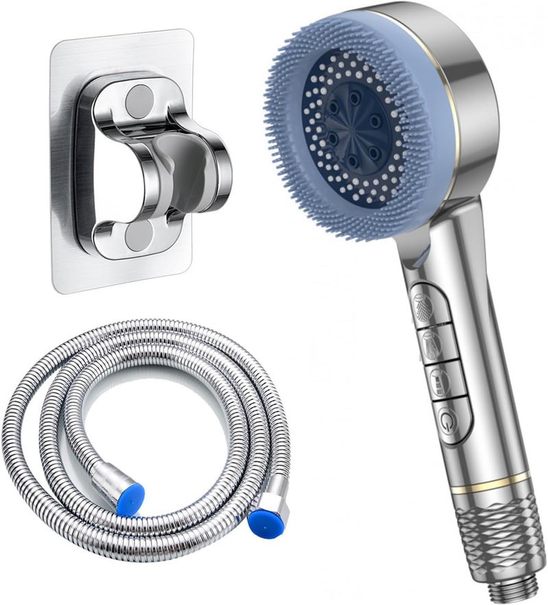 High Pressure Filter Shower Head with One-click Water Stop and Four Modes - Image 1
