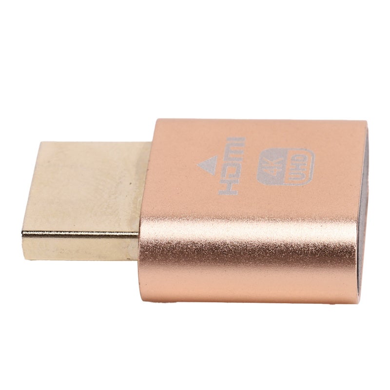 4K Display Emulator Aluminum Alloy Golden - Low Power Consumption No Heat, Plug And Play Hot Swappable Dummy Plug For All Systems Support - Image 4