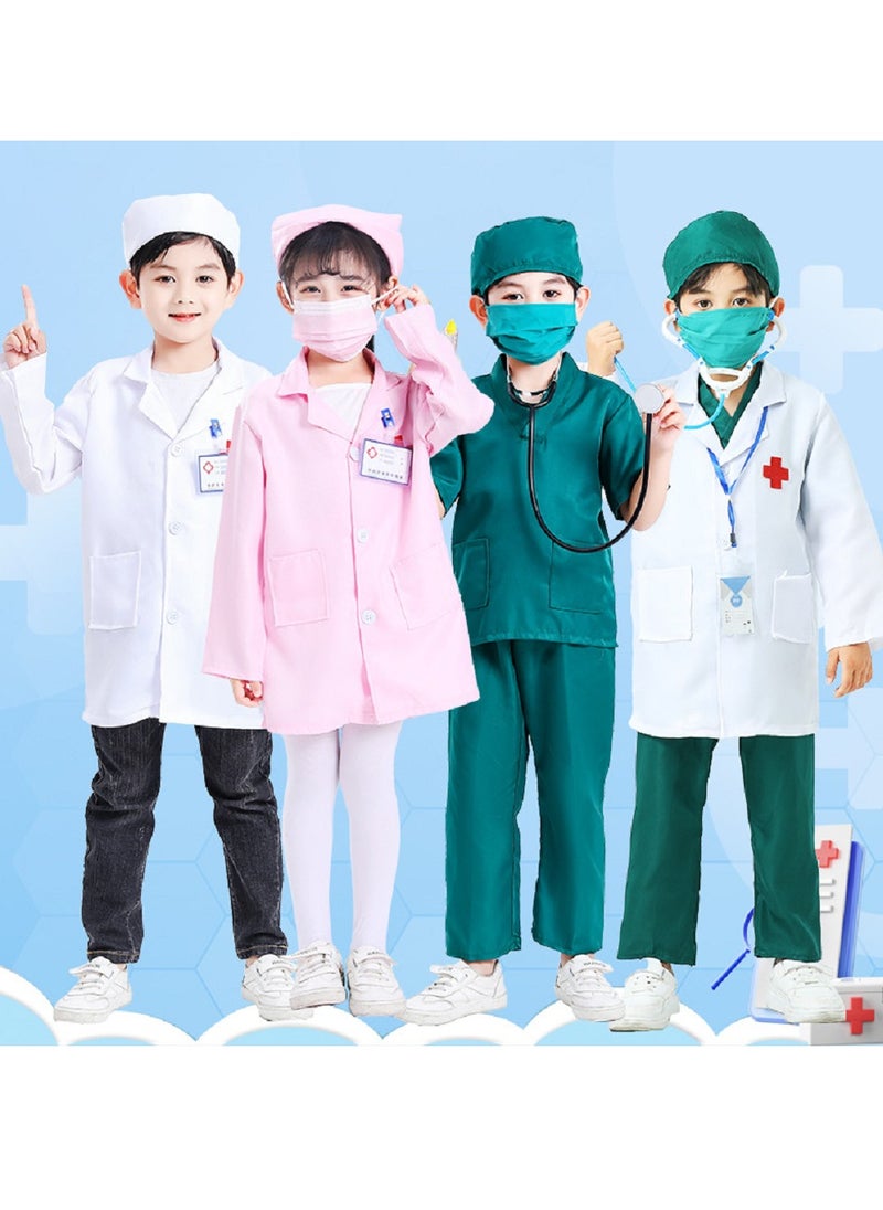 Gasin Children's doctor's gowns, children's scrubs, children's COS gowns, children's surgical gowns, cosplay costumes  - Image 5